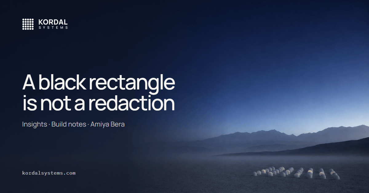 A black rectangle is not a redaction — Kordal Systems
